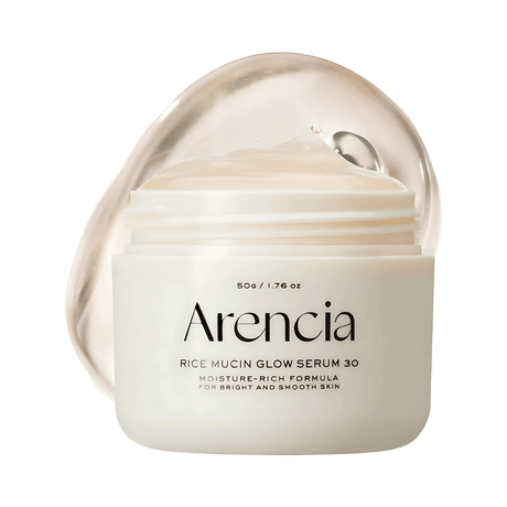 Rice Mucin Glow Serum 30 con arroz fermentado que ilumina e hidrata profundamente.