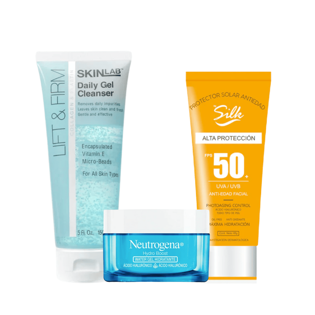 Rutina básica para piel madura que combate flacidez y sequedad con ingredientes reafirmantes.