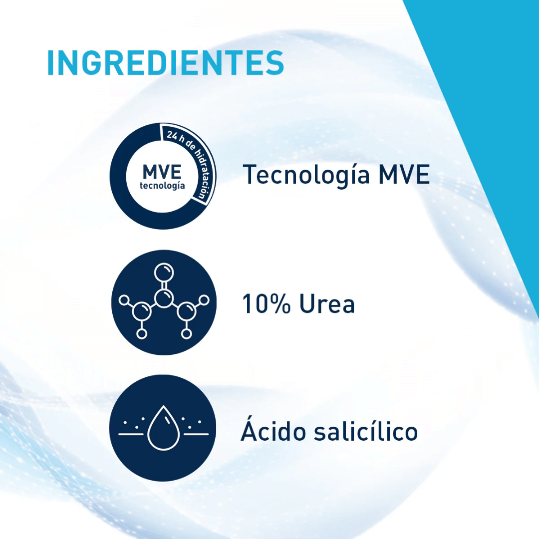 CeraVe SA Crema Alisadora con tecnología MVE para hidratación prolongada hasta por 24 horas.