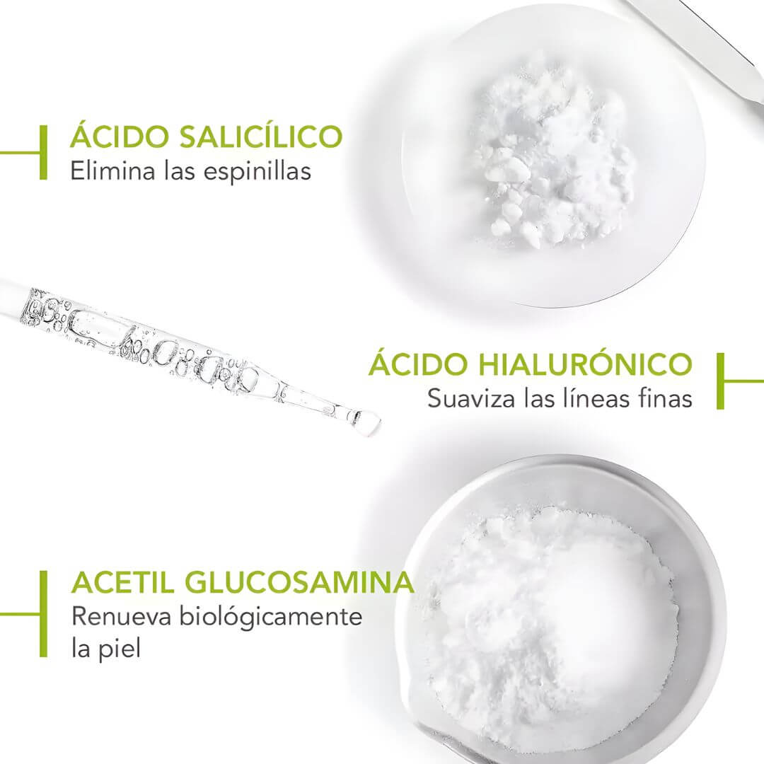 Suero Sébium Serum Bioderma, textura ligera que se absorbe rápidamente. Dermatológicamente comprobado.