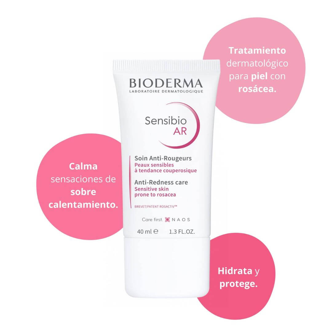 Sensibio AR Hidratante Bioderma previene brotes de enrojecimiento y sensación de calor.