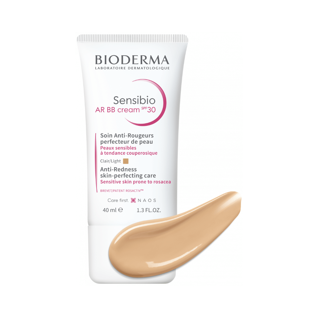 Sensibio AR BB Cream SPF 30 Bioderma unifica el tono y reduce rojeces con protección solar.