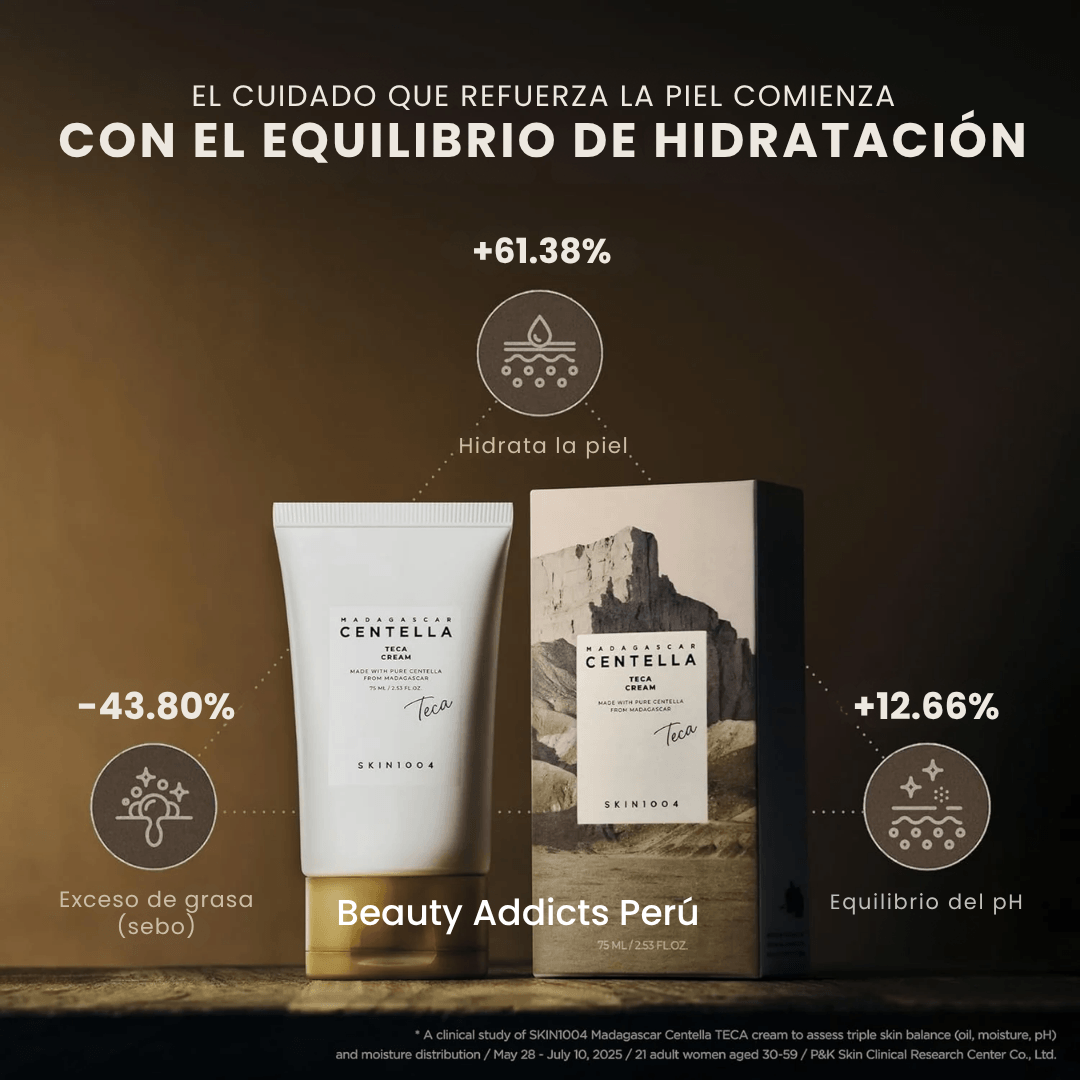 Tratamiento hidratante con centella asiática para piel irritada, seca o con tendencia a la sensibilidad.