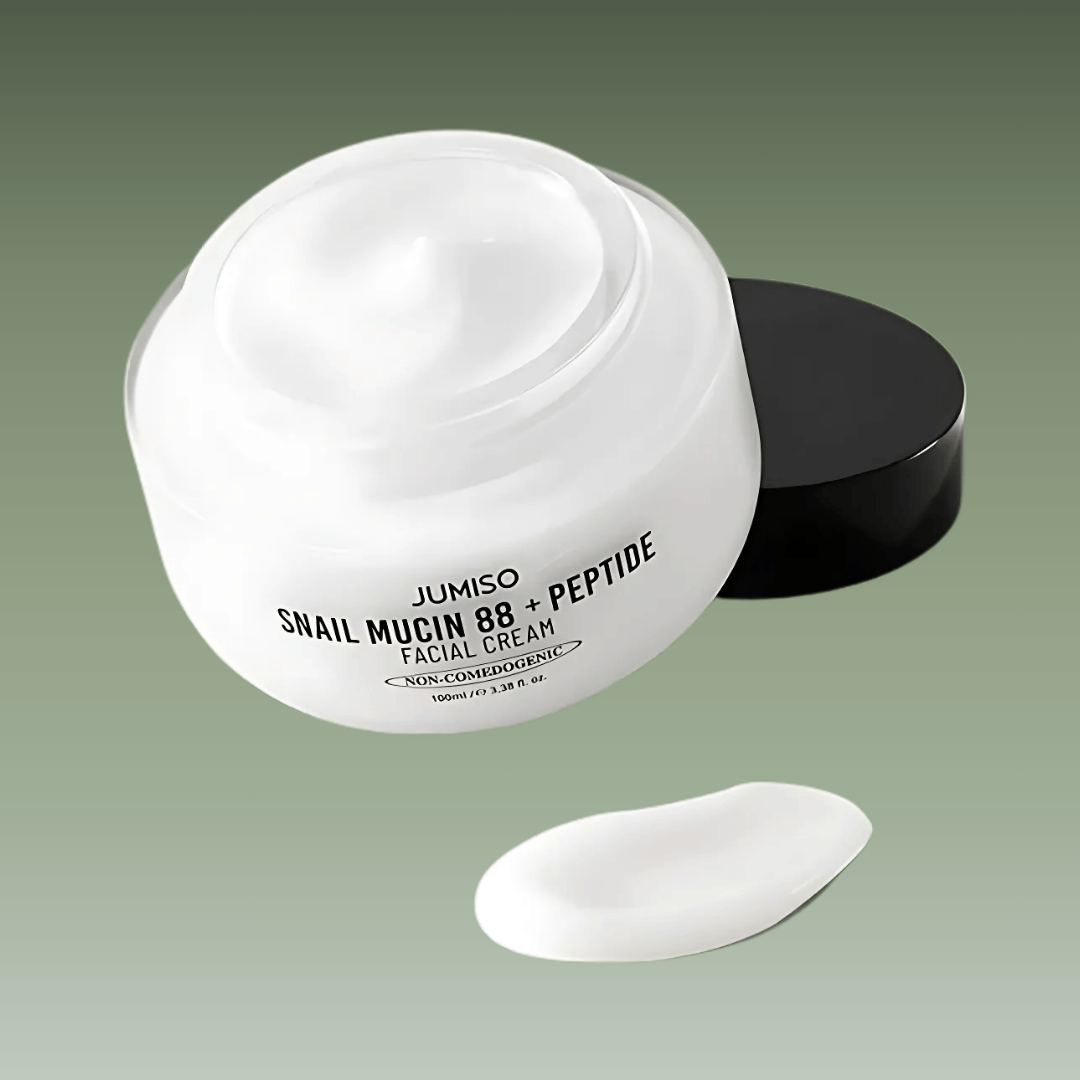 Snail Mucin 88 + Peptide Facial Cream de Jumiso reduce arrugas.