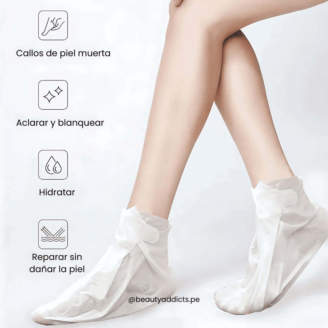 Mascarilla exfoliante de By silk para pies tipo calcetín para suavizar talones y durezas