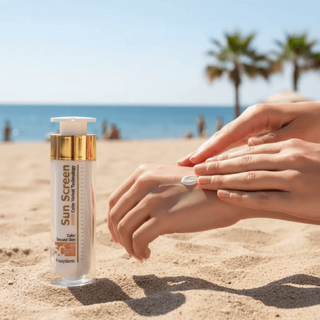Sun Screen Color Velvet Technology SPF 50 Frezyderm ofrece alta protección y acabado aterciopelado.