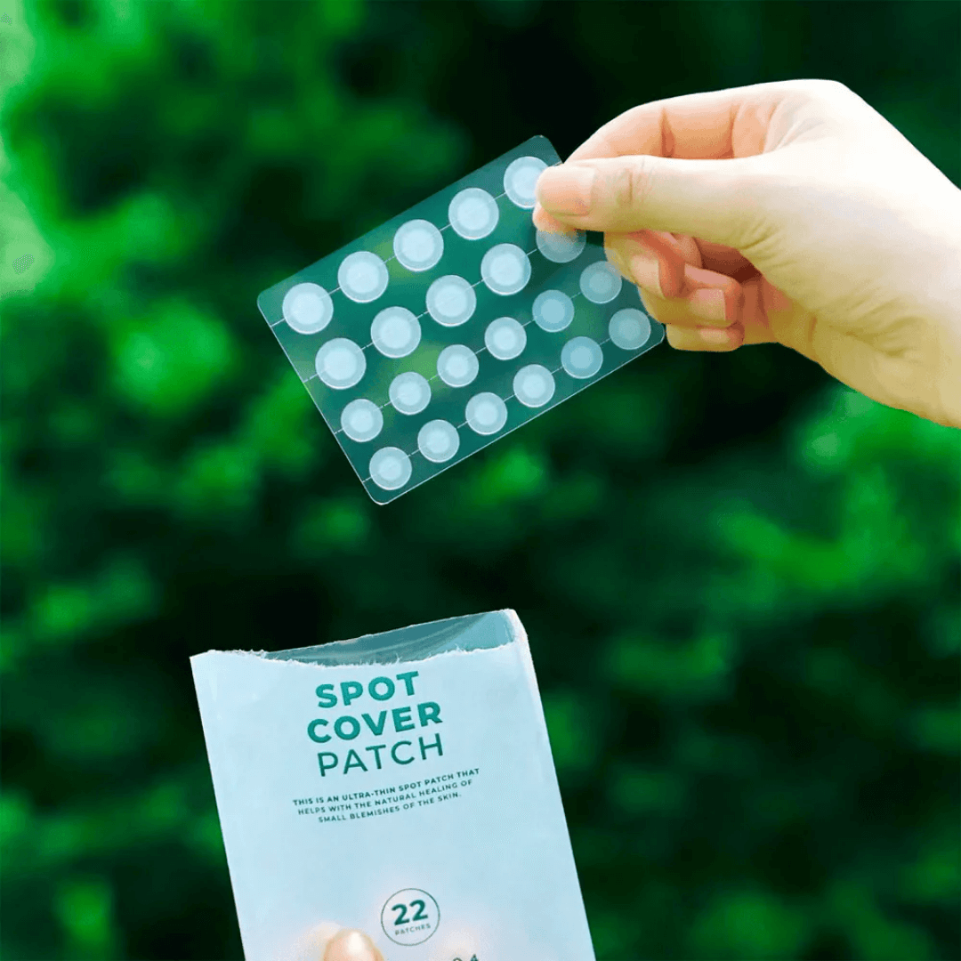 Parches para acné con centella asiática y árbol de té.