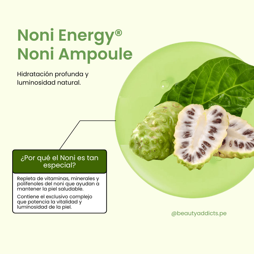The Real Noni Energy Ampoule Mask Celimax reduce signos de fatiga con extracto concentrado de noni.