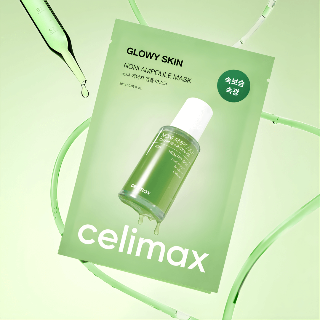 The Real Noni Energy Ampoule Mask Celimax sensación ligera que no deja residuo pegajoso sobre la piel.