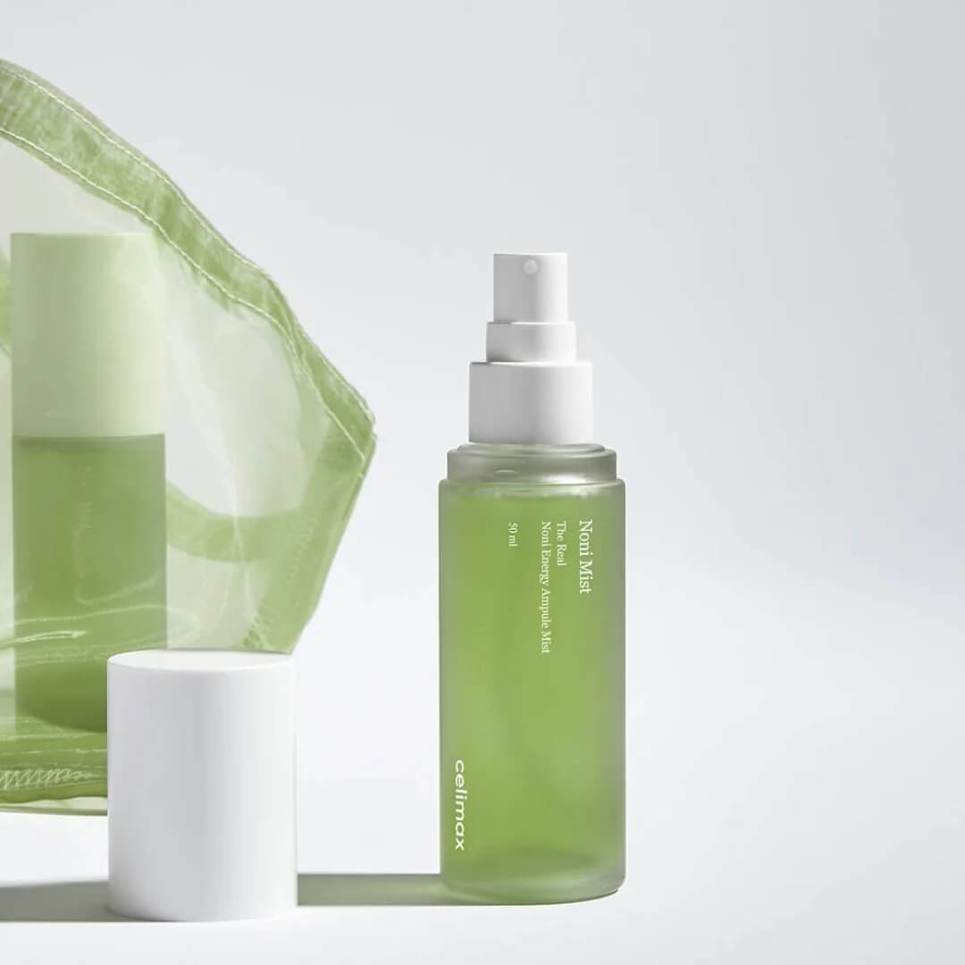 Producto Celimax The Real Noni Energy Ampoule Mist, solución refrescante para pieles deshidratadas.
