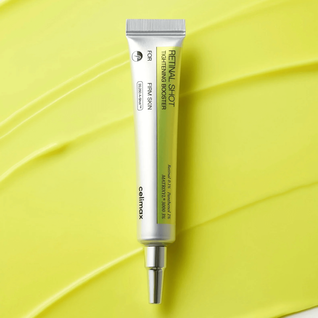Celimax The Vita-A Retinal Shot Tightening Booster con retinal para suavizar líneas finas.