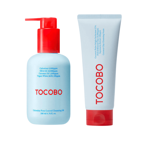 Tocobo set de doble limpieza para una piel mas limpia y suave.