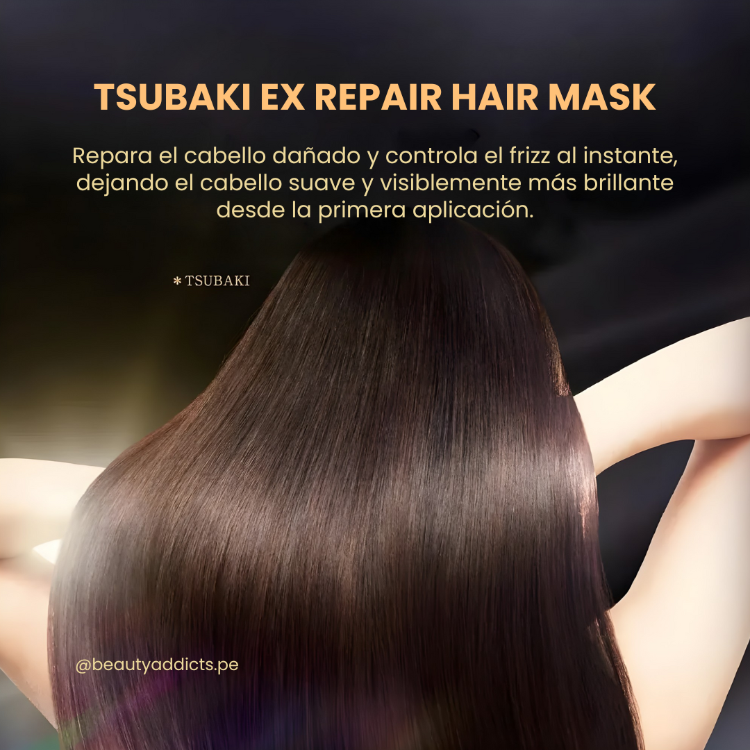 Shiseido Tsubaki EX Repair Hair Mask tratamiento nutritivo para cabello seco y quebradizo japonés.