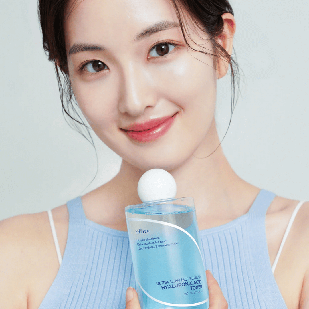 Isntree Ultra Low Molecular Hyaluronic hidratación multicapa sin obstruir los poros ni generar grasa.