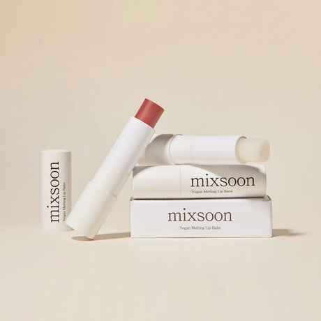 Mixsoon Vegan Melting Lip Balm, hidratación intensa para labios secos y agrietados.