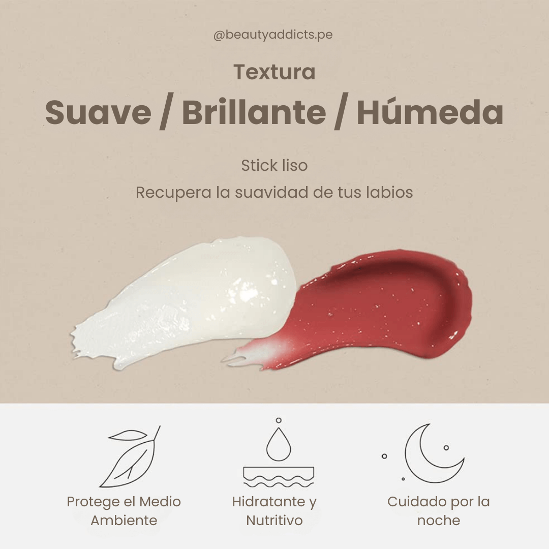 Stick de Mixsoon Vegan Melting Lip Balm, hidratante y nutritivo para labios con tendencia a resecarse.