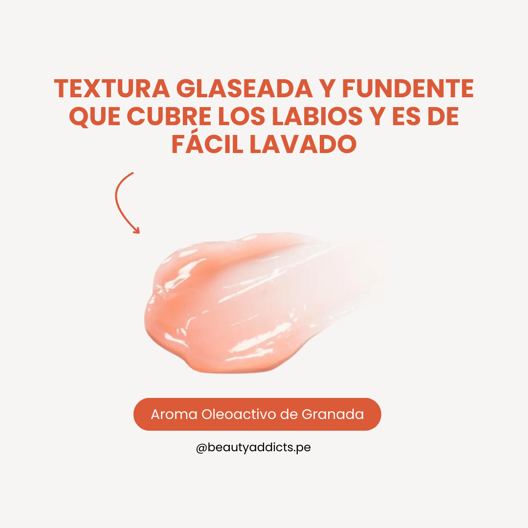 Tocobo Vita Glazed Lip Mask con textura glaseada que hidrata intensamente los labios.