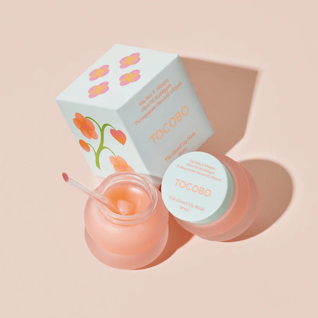 Tocobo Vita Glazed Lip Mask para labios suaves y reparados.