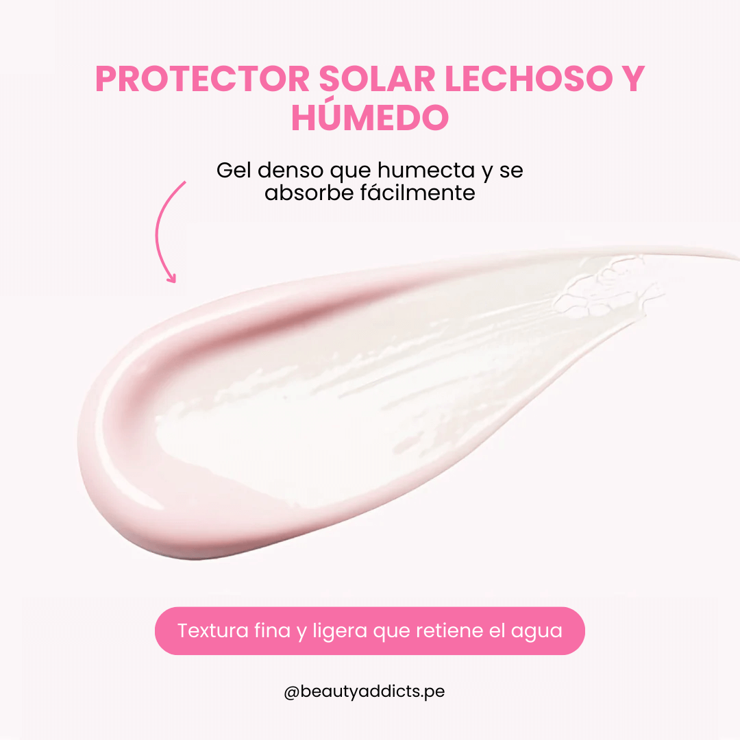 Tocobo Vita Tone Up Sun Cream de textura fina y ligera que se absorbe fácilmente en la piel.