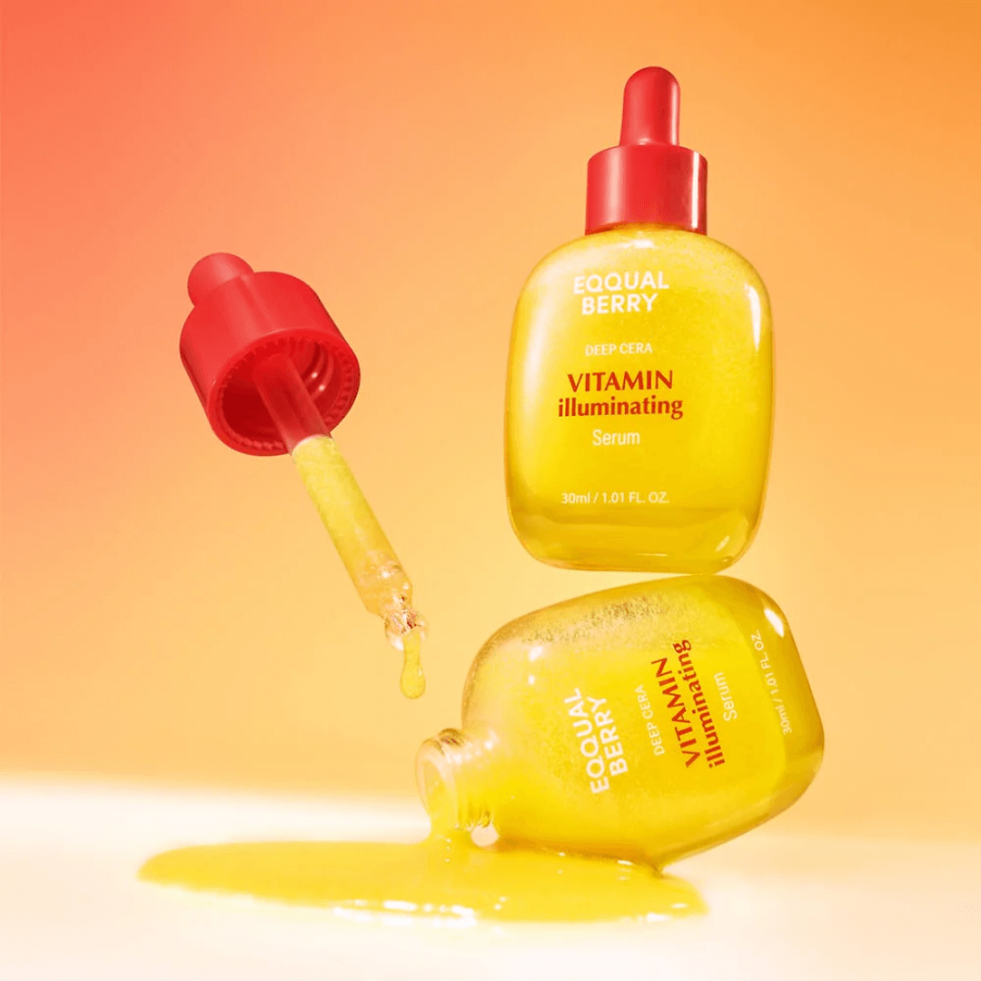 Eqqualberry Vitamin Illuminating Serum ligero que refuerza la barrera con ceramidas y no irrita la piel sensible.