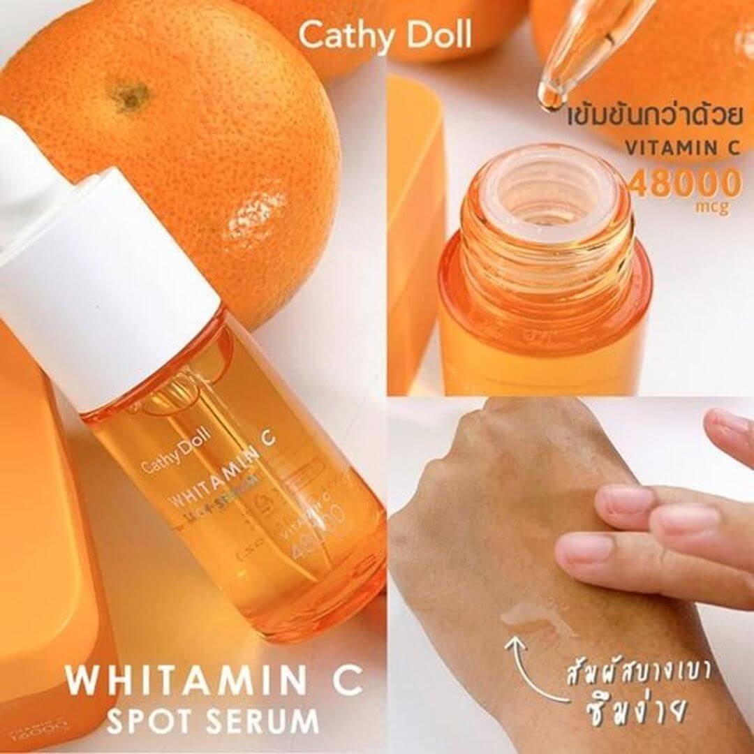 Whitamin C Spot Serum de Cathy Doll difumina manchas y realza el brillo natural.