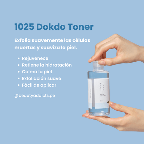 1025 Dokdo Toner Round Lab fortalece la barrera cutánea gracias a sus minerales naturales. 