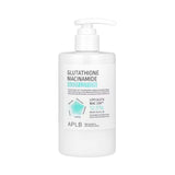 Glutathione Niacinamide Body Lotion de APLB, loción corporal con glutatión y niacinamida para iluminar y unificar el tono de la piel.