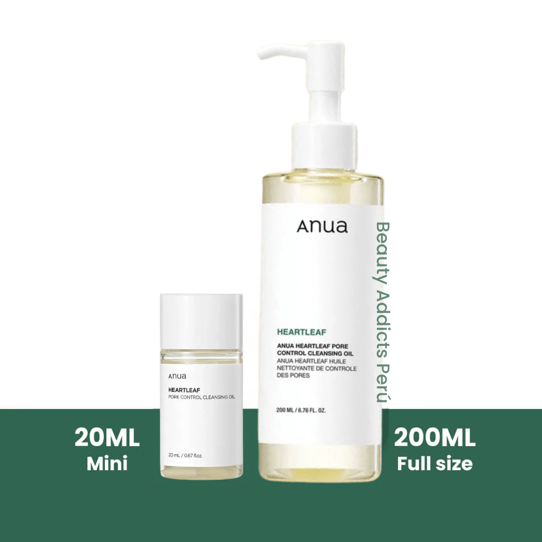 Heartleaf Pore Control Cleansing Oil, fórmula ligera que remueve el sebo y deja la piel suave e hidratada.