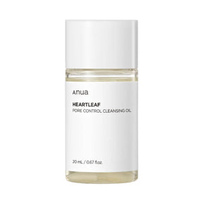 Heartleaf Pore Control Cleansing Oil de Anua, aceite limpiador con extracto de hoja de corazón para purificar los poros.