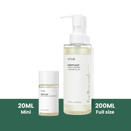 Heartleaf Pore Control Cleansing Oil, fórmula ligera que remueve el sebo y deja la piel suave e hidratada.