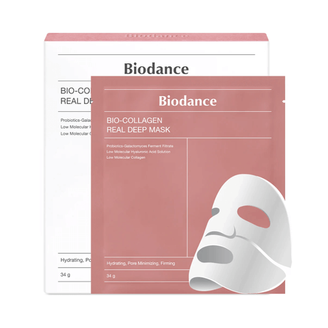 Bio-Collagen Real Deep Mask de Biodance, mascarilla facial que mejora la elasticidad y firmeza de la piel con colágeno real.