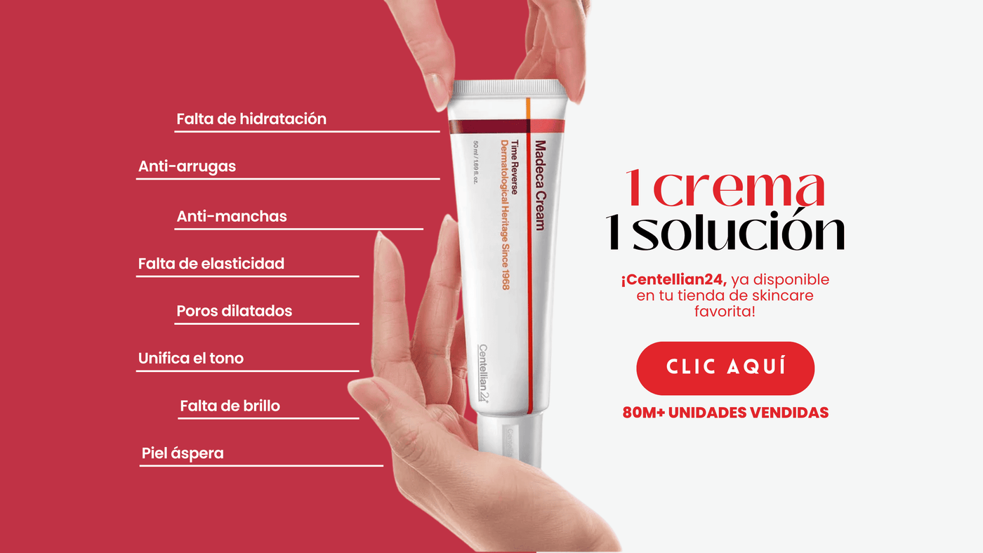 Madeca Cream de Centellian 24 disminuye manchas y unifica el tono.
