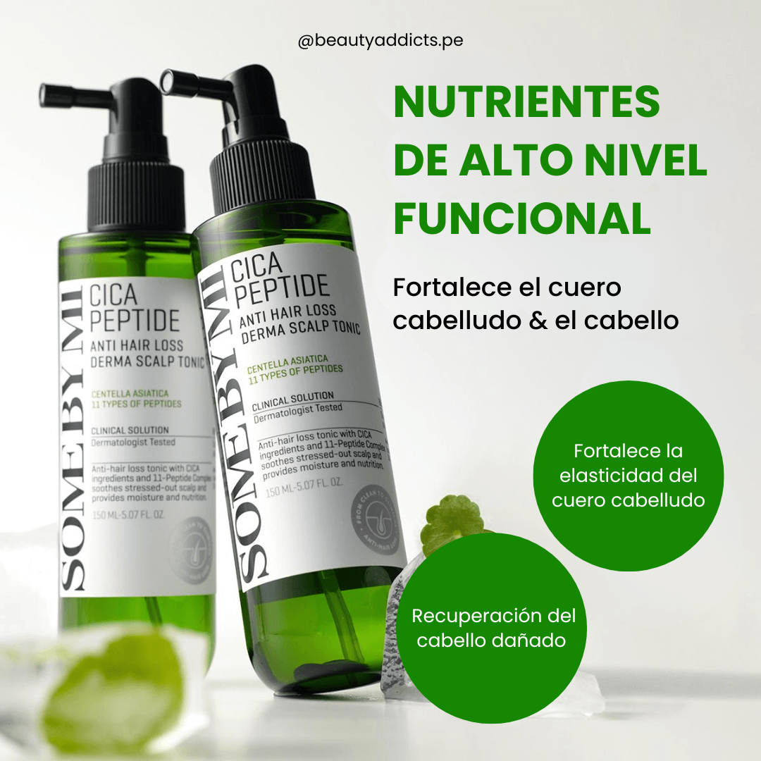 Tónico capilar Some By Mi Cica Peptide anti caída para cuero cabelludo.