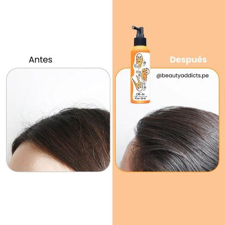 Spray capilar Collagen Coating Hair A+ Muscle Fixer de Elizavecca, fórmula con colágeno para dar fijación y proteger el cabello.