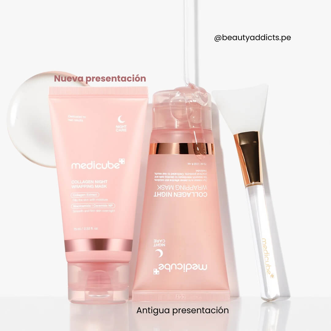 Mascarilla nocturna Collagen Night Wrapping de Medicube, tratamiento que regenera y revitaliza la piel durante la noche.