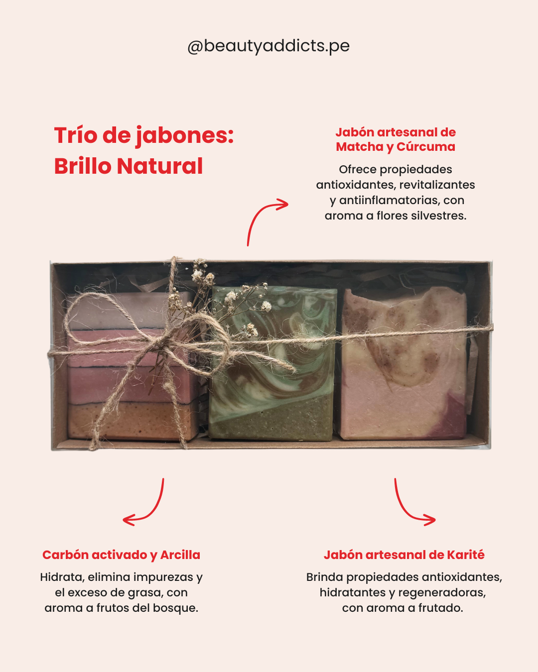 Trío de jabones: Brillo Natural