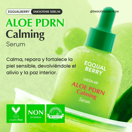 Aloe PDRN Calming Serum de Eqqualberry para hidratar y calmar.
