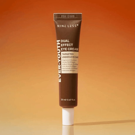 Eye cream anti-aging Nineless para contorno cansado.