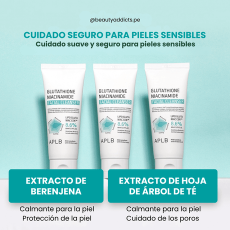 Facial Cleanser APLB para piel brillante y fresca.