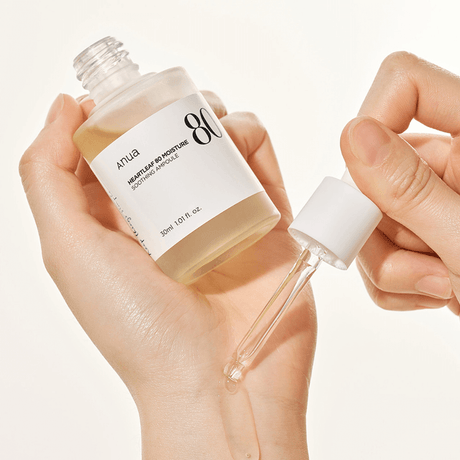 Anua Heartleaf 80 Moisture Ampoule para hidratar y aliviar piel sensible.