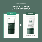 Bloqueador solar coreano Anua con Houttuynia y alta protección UV.