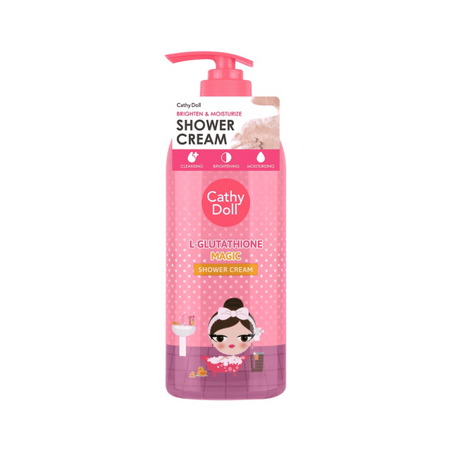 L-Glutathione Magic Shower Cream Cathy Doll con glutathione que ilumina y deja la piel más radiante.