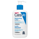 CeraVe Loción Hidratante con ceramidas y ácido hialurónico para rostro y cuerpo.