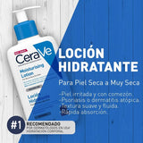 CeraVe Loción Hidratante para ayudar a la piel irritada y con comezón.