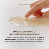 SKIN1004 Madagascar Centella Mask en formato watergel con efecto refrescante.