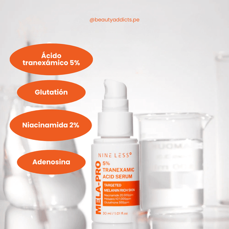Serum despigmentante Nineless con ácido tranexámico para manchas.