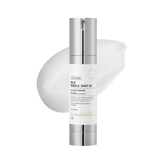 Mild Reedle Shot 50 VT Cosmetics calma piel irritada y reduce rojeces con extracto de centella.