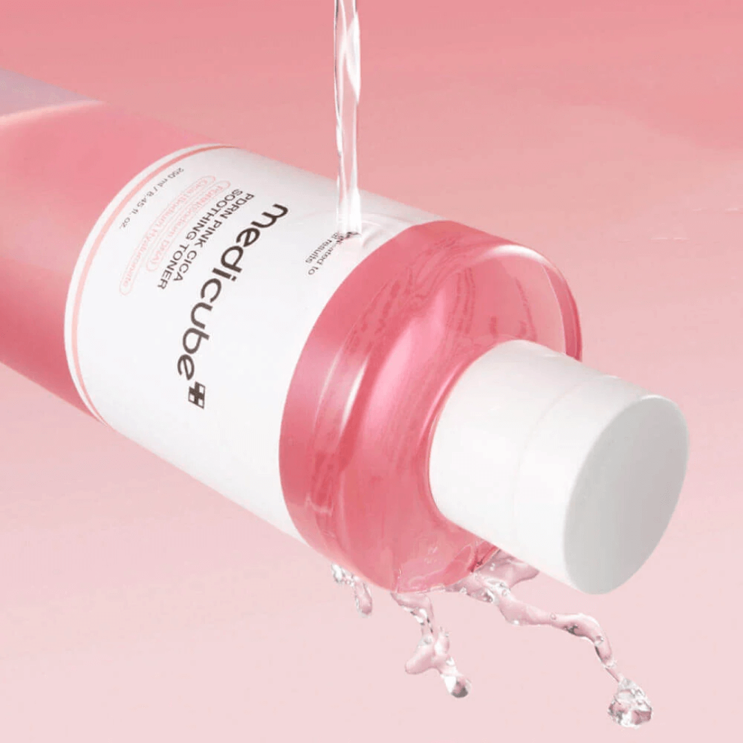 Tónico coreano Medicube con centella rosa y PDRN regenerador.