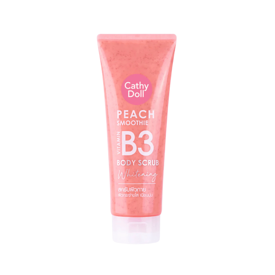 Peach Smoothie Vitamin B3 Body Scrub de Cathy Doll ilumina con vitamina B3.