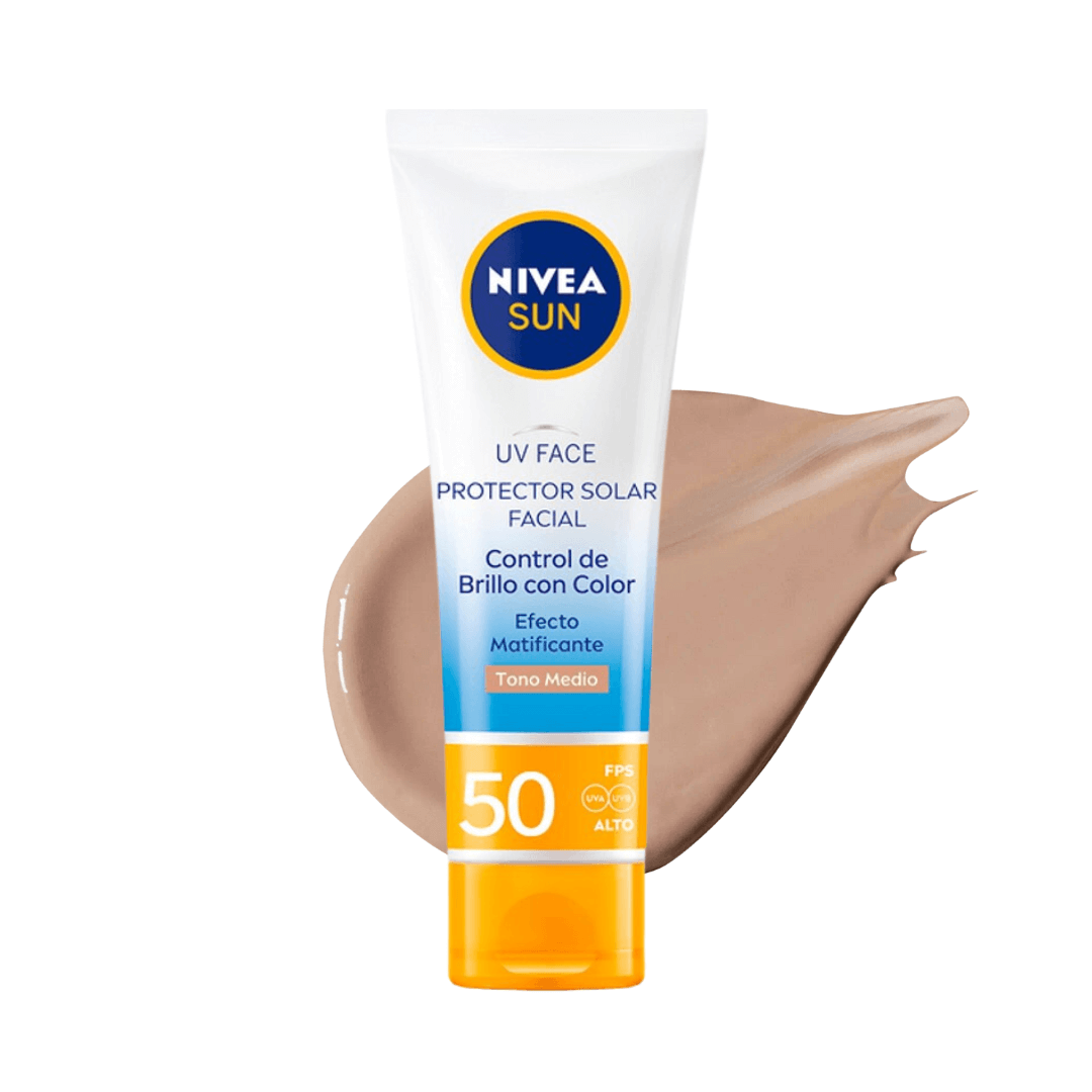 Protector Solar Control de Brillo SPF50 - Tono Medio